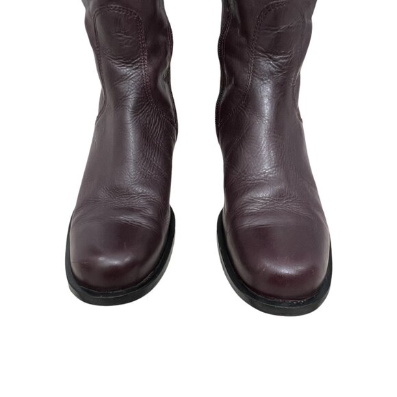 Talbots Leather Two Tone Knee High Riding Boots women's size 7.5 - Picture 3 of 11